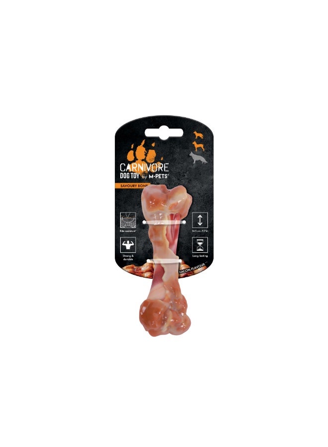 لعبة كلب M-PETS عظم بنكهة اللحم المقدد للحيوانات آكلة اللحوم